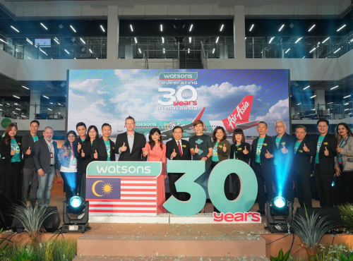 Watsons Malaysia Celebrates its 30th Anniversary by Launching its First-Ever Branded AirAsia Airplane